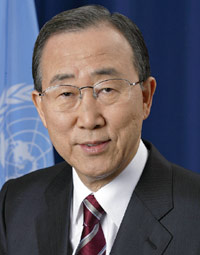 Le secrétaire général des Nations-Unies, Ban-Ki moon 