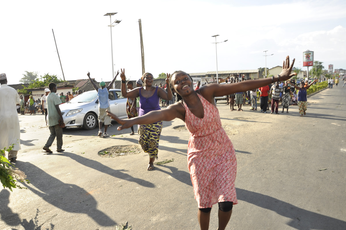 La joie  dans les rues de Bujumbura cet après-midi.