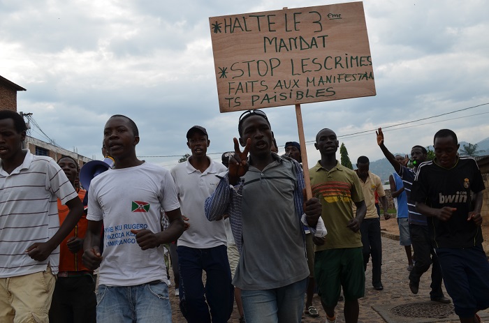 Nyakabiga : 1er rassemblement des manifestations