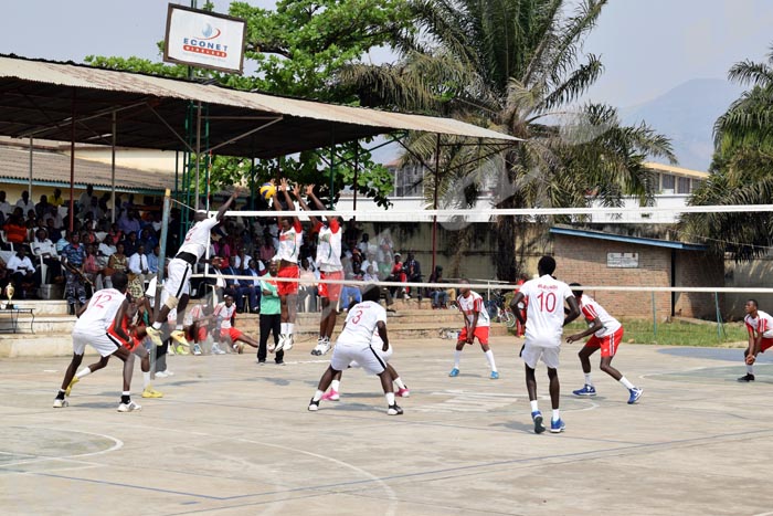 Seul Muzinga volleyball(en rouge) reste sur de bons résultats parmi les autres disciplines collectives 