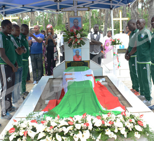 Vendredi, 10 mai 2019, Funérailles de l'International Papy Faty joueur de l'équipe nationale Intamba mu rugamba./©Térence Mpozenzi/Iwacu
