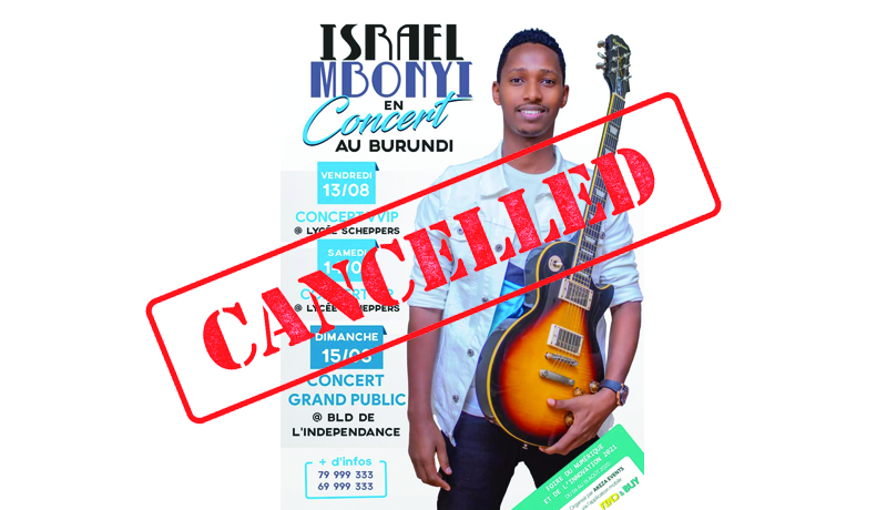 Burundi/Covid-19 : Annulation du concert du chanteur rwandais de gospel, les citadins restent pantois