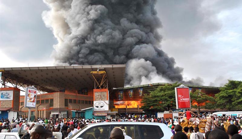 Incendie du marché central de Bujumbura : l’Olucome plaide pour sa réhabilitation
