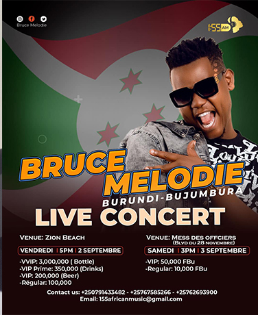 Le chanteur rwandais Bruce Mélodie arrêté :  le public et les chanteurs burundais se posent des questions